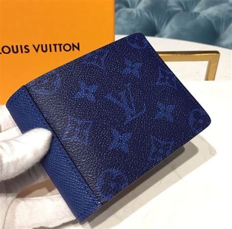 louis vuitton cobalt blue wallet|Louis Vuitton tri fold wallet.